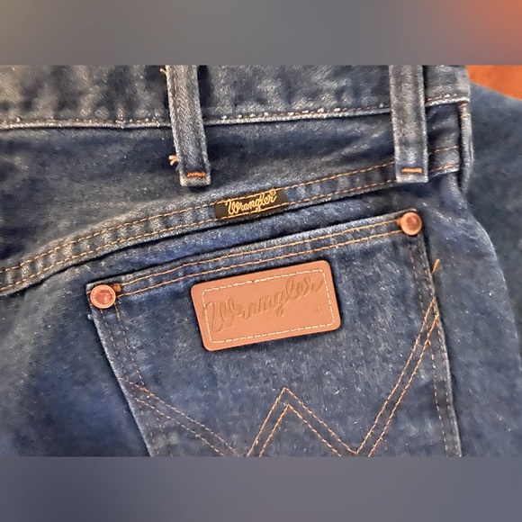 Men’s Western WRANGLER Cowboy Jeans 34/36 Medium Wash Blue DENIM JEANS HDuty - Picture 5 of 11